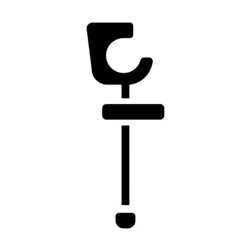 forearm crutch glyph icon