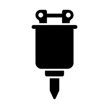 hydraulic breaker glyph icon