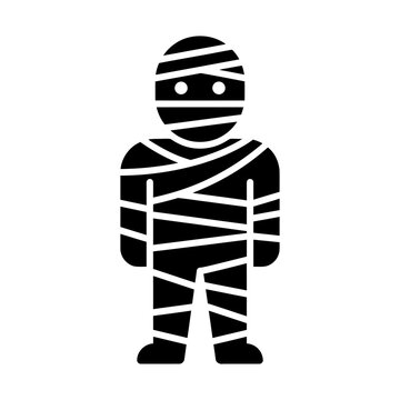 halloween mummy glyph icon