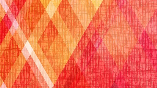 Abstract Red and Orange Plaid Pattern 4K