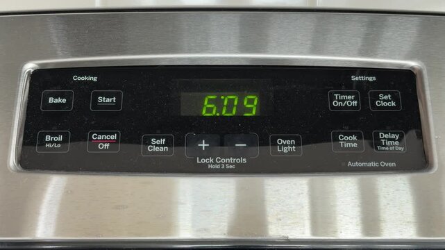 Power outage clock blinking reset on a range
