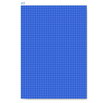 Blueprint Paper displays white square ruling across saturated blue field. Ideal for architecture diagrams, engineering drafts, technical presentations, construction plans, vector assets