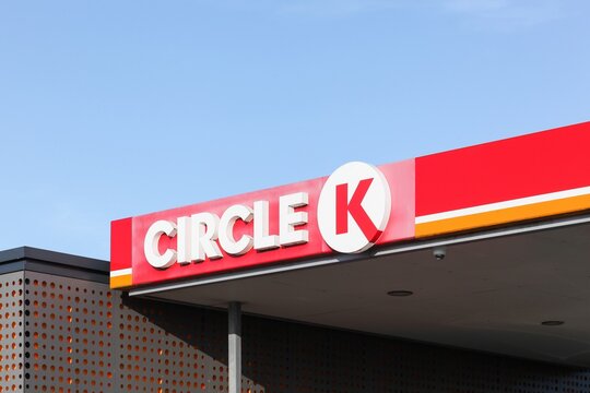 Vejle, Denmark - May 1, 2022: Circle K is an international chain of convenience stores, founded in 1951 in United States. Circle K announced that the Statoil brands will be converted to the Circle K