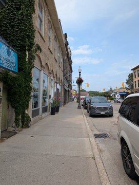 Historical builsdings in Fergus downtown, Ontario, Canada 