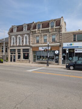 Historical builsdings in Fergus downtown, Ontario, Canada 