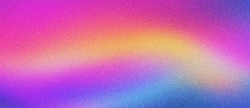 Vibrant grainy gradient background with soft pink and blue hues. Abstract blurred texture for modern web design. Colorful aesthetic mesh wallpaper. Minimalist neon wave for creative projects.