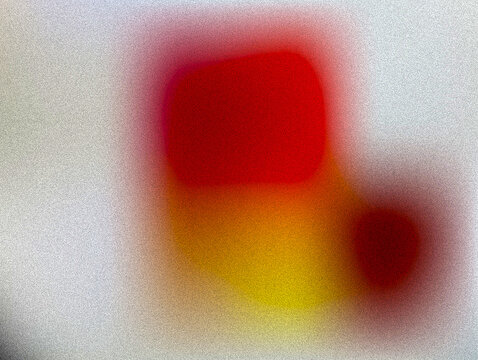 Blurred red and yellow shapes on a grainy white background, 149