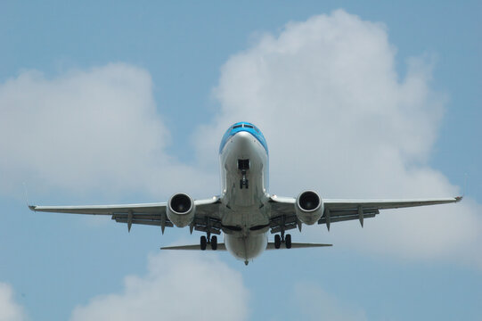 KLM Royal Dutch Airlines Aircraft Approaching Landing