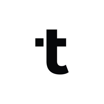 Letter t square typography logo design icon symbol element with typography