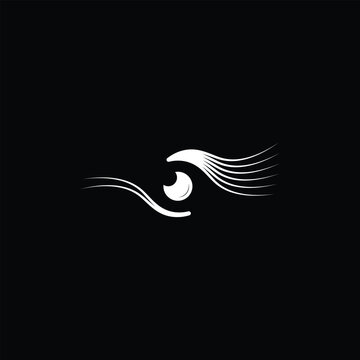 Stylized abstract eye graphic icon concept with stylized abstract minimalist