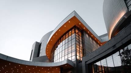 Naklejka premium Modern Architecture of a Contemporary Building with Geometric Design