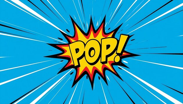 Vintage Comic Book Style Pop Text Vector Illustration
