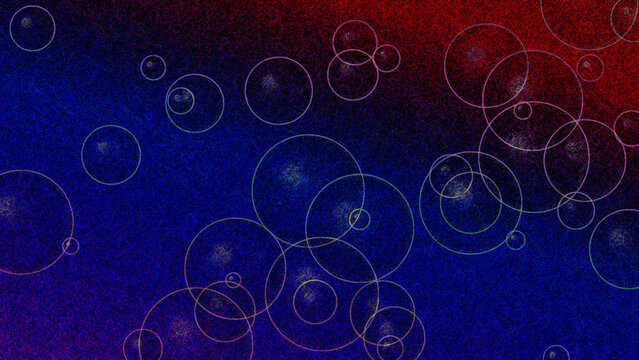 Abstract glowing circles on dark blue background