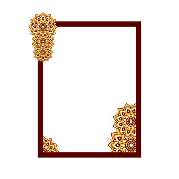frame Islamic gold mandala pattern art vector for mosque interior background.ai