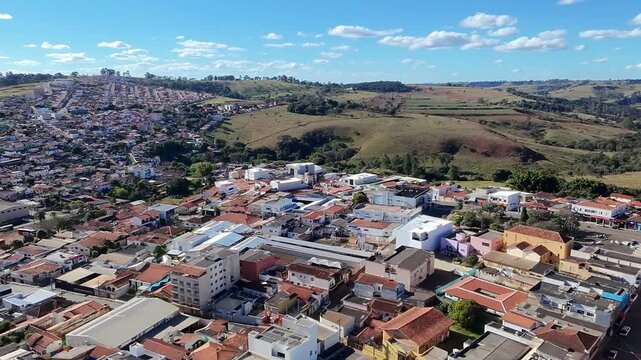 Vista a&eacute;rea do Bairro Centro em S&atilde;o Gotardo, Minas Gerais