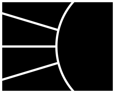 blank photo collage frames template, black sun rays moodboard vector layout