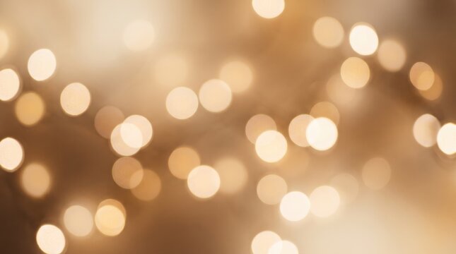 Abstract golden bokeh lights, defocused sparkling particles creating a warm festive atmosphere for Christmas or holiday celebrations, soft glowing circles suitable for luxury