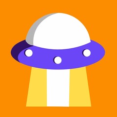 UFO Flying Saucer Space Science Icon © Jegos