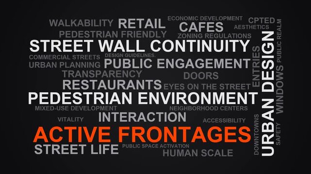 Active Frontages Word Cloud