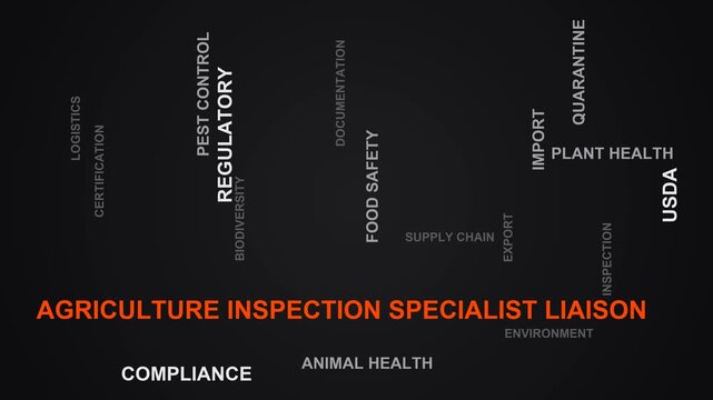 Agriculture Inspection Specialist Liaison Word Cloud