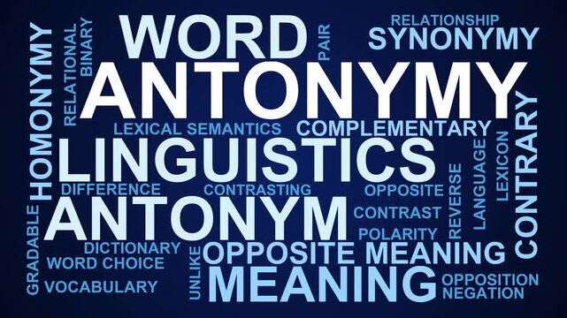 Antonymy Word Cloud