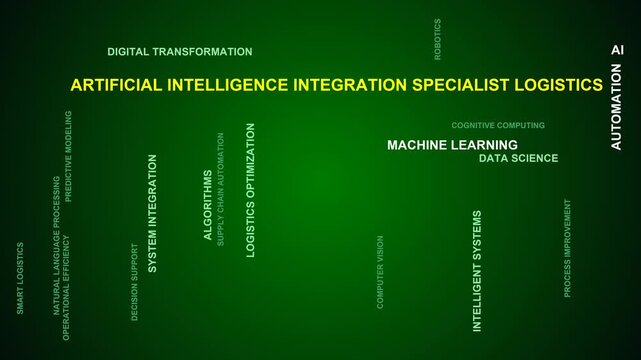 Artificial Intelligence Integration Specialist Logistics Word Cloud