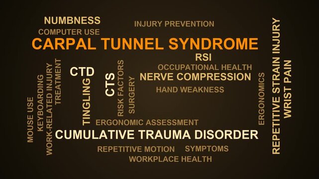 Carpal Tunnel Syndrome Word Cloud