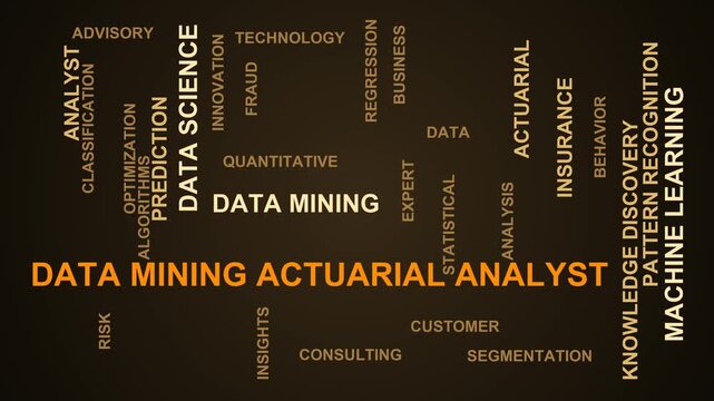 Data Mining Actuarial Analyst Word Cloud