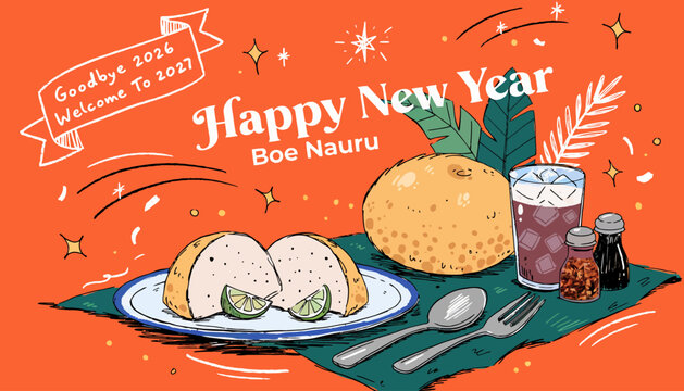 Happy New Year Boe Nauru festive food and drink