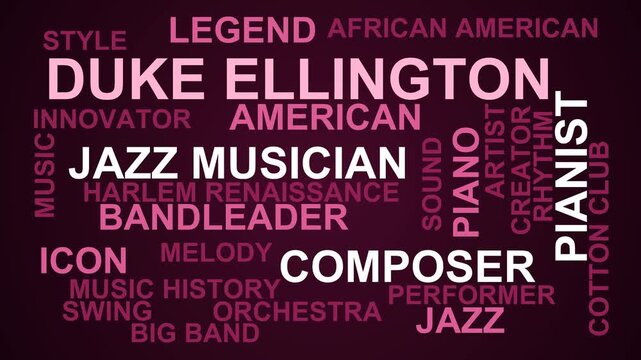 Duke Ellington Word Cloud