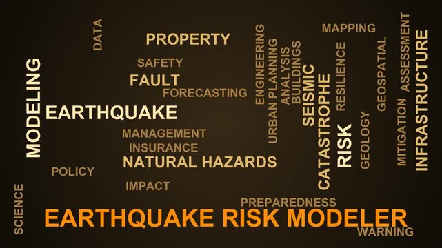 Earthquake Risk Modeler Word Cloud