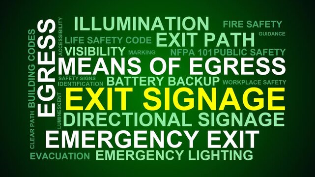 Exit Signage Word Cloud