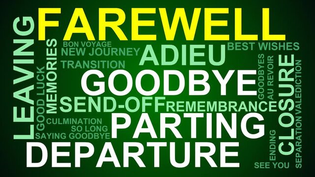 Farewell Word Cloud