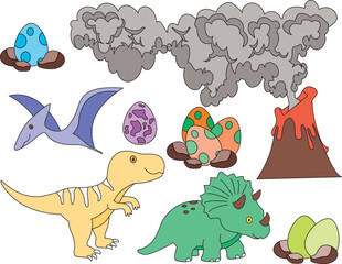 set of dinosaurs Collection vector design © SisterStroke