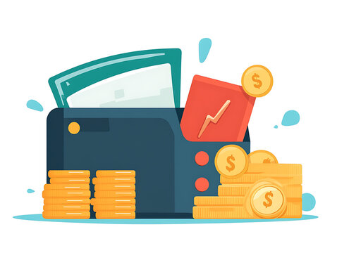 Flat vector illustration of investment growth, business profit, financial performance, stock market success, and revenue analytics infographic isolated on white background