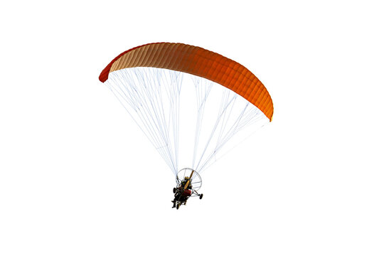 Powered Paraglider Flying Isolated on transparent Background