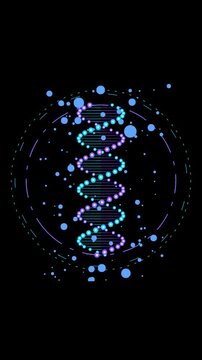 High-quality 4K animation of DNA biotechnology featuring detailed genetic structures, molecular biology concepts, genome research, biotechnology innovation, genetic engineering, healthcare science.