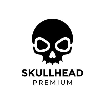 simple skullhead symbol logo desogn vector