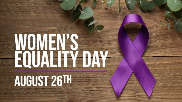 Womens equality day august 26th awareness ribbon