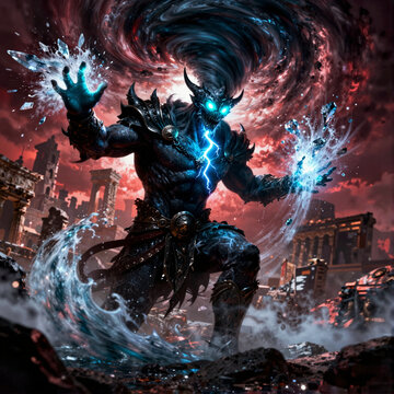 Gyges the storm god as a terrifying anthropomorphic cyclone