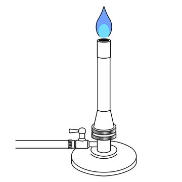lit Bunsen burner