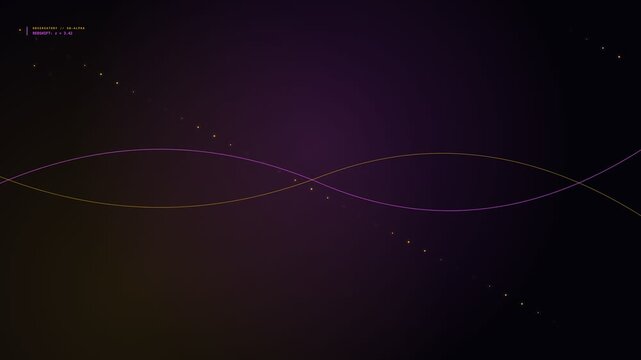Deep Space Gravitational Wave Interferometry Waveforms, Astrophysics Pulsing Star Nodes Grid and Redshift Telemetry Display 4K