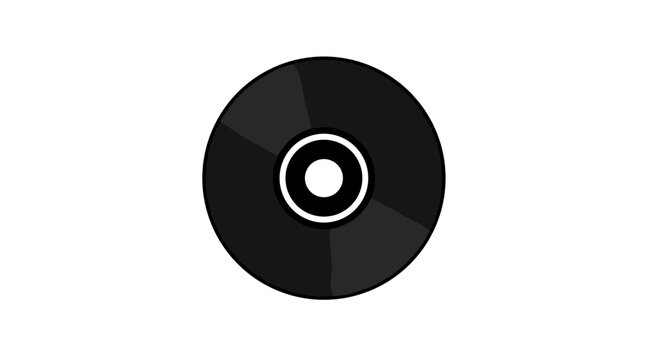 Black Vinyl Record Icon