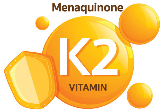 Vitamin K2 Menaquinone Supplement Icon Vector Illustration