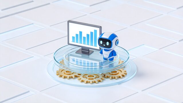 Robot with computer and gears