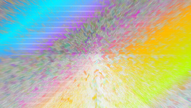Abstract colorful light explosion in space