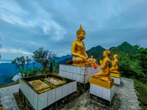 Tak Province, Thailand, Octobet 13, 2025 : LERKWADOR Mountain or Mountain of Faith view at Mae Wa Luang, Tha Song Yang District, Tak,Thailand