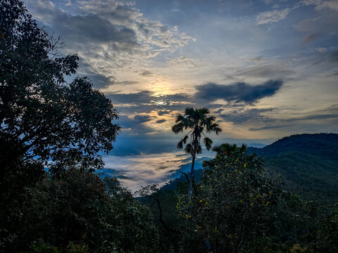 LERKWADOR Mountain or Mountain of Faith view at Mae Wa Luang, Tha Song Yang District, Tak, Thailand