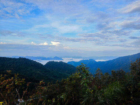 Tak Province, Thailand, Octobet 13, 2025 : LERKWADOR Mountain or Mountain of Faith view at Mae Wa Luang, Tha Song Yang District, Tak,Thailand