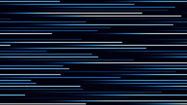Abstract background with blue and white horizontal speed lines